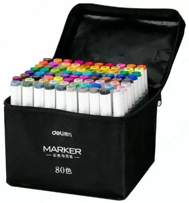 "Deli" eskiz markerlari to'plami 80 dona. (- 70807-80-modda)