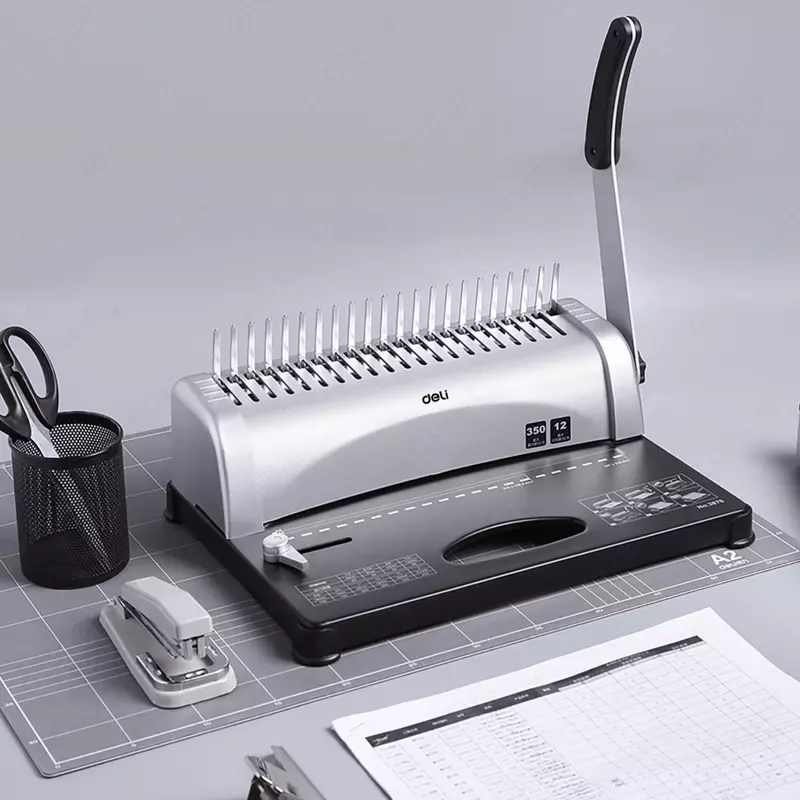 Механический брошюратор "DELI" 350 листов (Арт. - 3870) Белый