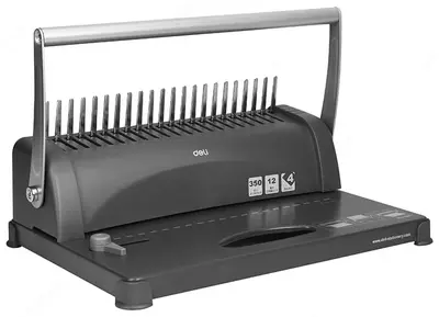 Механический брошюратор "DELI" 350 листов (Арт. - 3871) Темно-серый