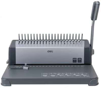 Механический брошюратор "DELI" 425 листов (Арт. - 3872) Темно-серый