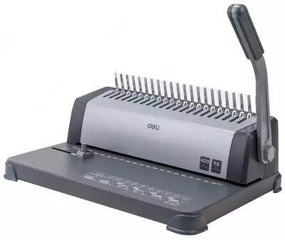 Механический брошюратор "DELI" 425 листов (Арт. - 3872) Темно-серый