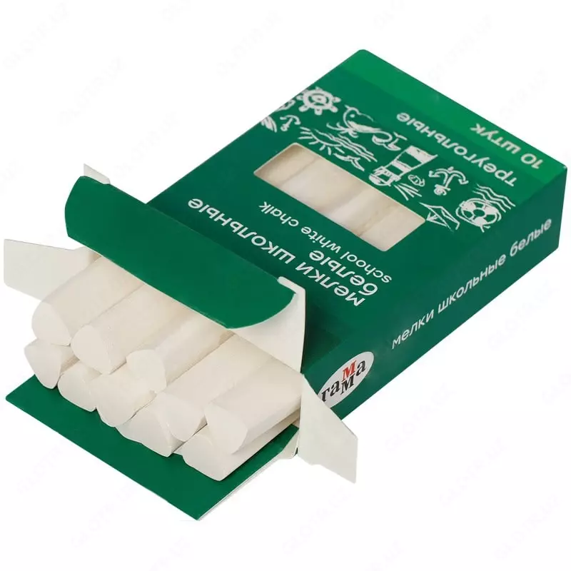 Oq uchburchak bo'r to'plami "Gamma" 10 dona. (m. № - 909191)