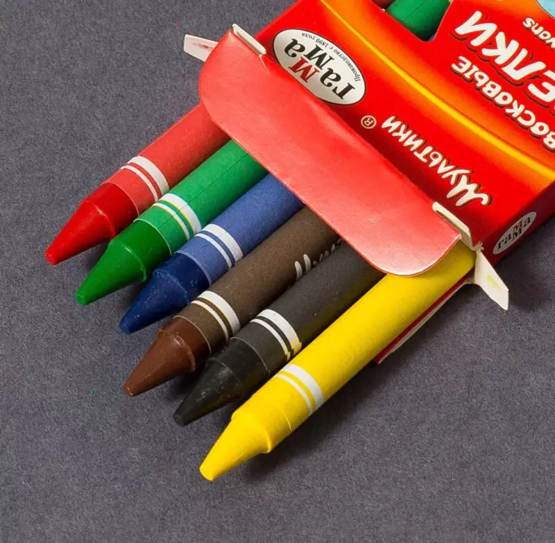 Упаковка восковых цветных мелков Гамма "Мультики" 6 шт. (Арт. - 2131018_01_28)