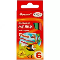 6 500 сум Упаковка восковых цветных мелков Гамма "Мультики" 6 шт. (Арт. - 2131018_01_28)