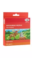 Упаковка восковых цветных мелков Гамма "Мультики" 24 шт. (Арт. - 2131018_01_31) NEW