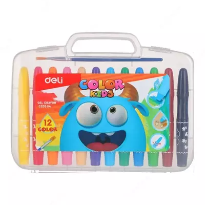 Упаковка гелевых цветных мелков Deli "Color kids" 12 шт. (Арт. - 20504-EC)