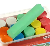 Упаковка цветных мелков для асфальта Гамма "Мультики" 15 шт/6 цв. (Арт. - 1704193)