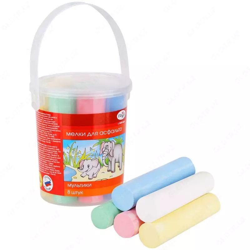 Asfalt uchun rangli qalamlarni qadoqlash Gamma "Multfilmlar" 8 dona/5 tsv. (- 1704191-modda)