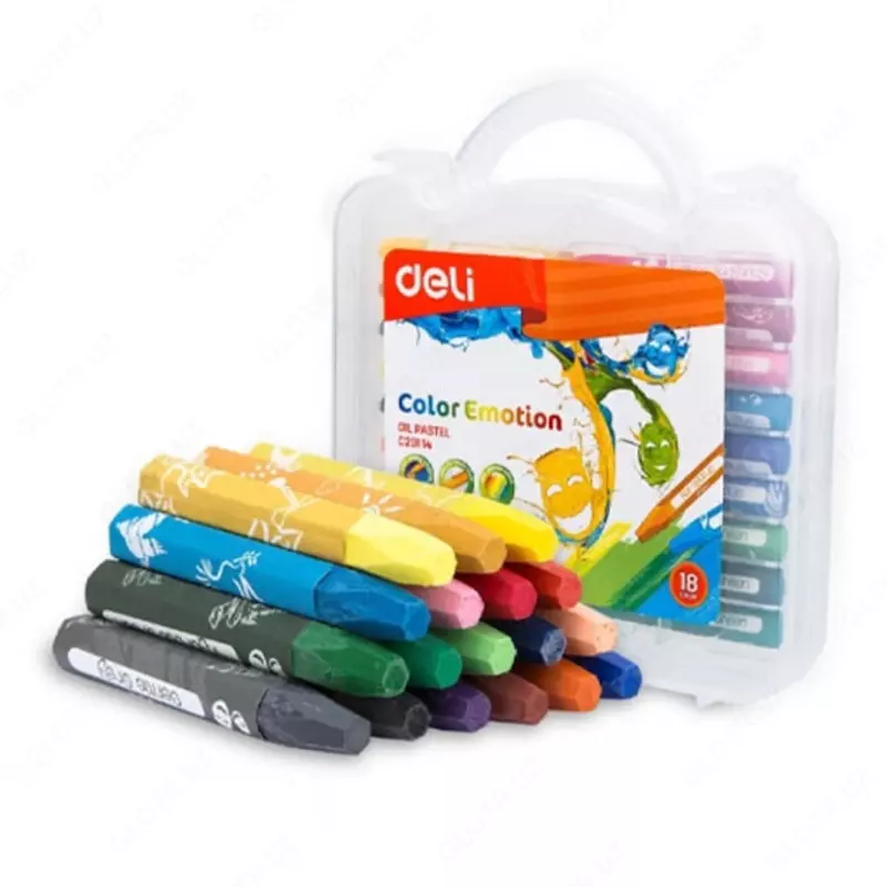 Deli "Color Emotion" moyli rangli qalamlar to'plami 18 dona. (Art. - 20114-EC)