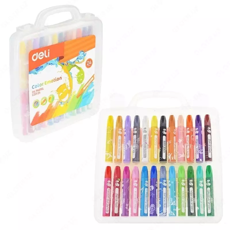 Deli "Color Emotion" moyli rangli qalamlar to'plami 24 dona. (Art. - 20124-EC) Sotish!