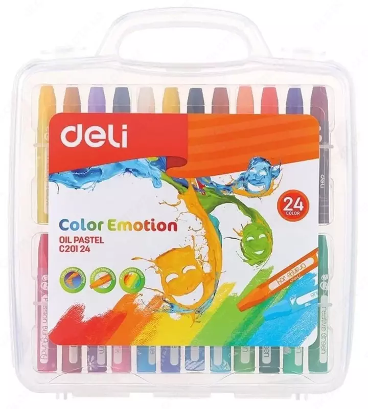 Deli "Color Emotion" moyli rangli qalamlar to'plami 24 dona. (Art. - 20124-EC) Sotish!