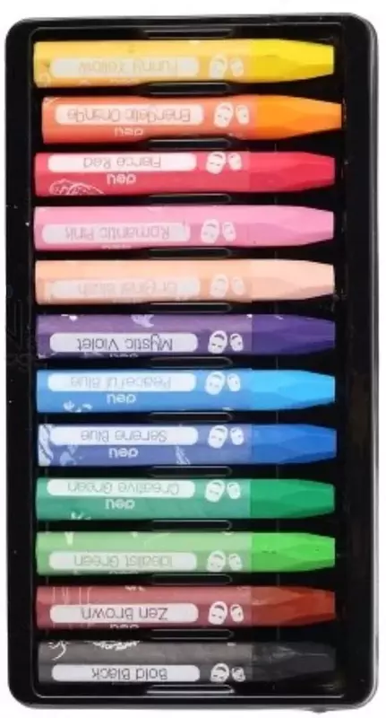 Deli "Color Emotion" moyli rangli qalamlar to'plami 12 dona. (m. - 20100-EC)