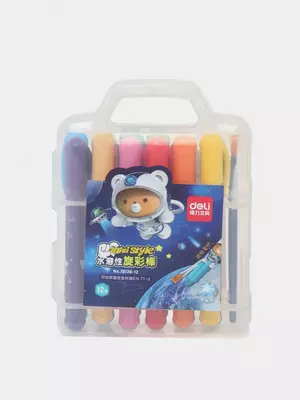 Yog'li rangli qalamlar to'plami "Deli" 12 dona. (- 72136-12-modda)