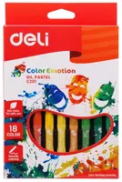 Упаковка масляных цветных мелков Deli "Color Emotion" 18 шт. (Арт. - 20110-EC) - 24 000 сум