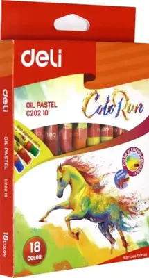 Deli "ColoRun" moyli rangli qalamlar to'plami 18 dona. (m. - 20210-EC)