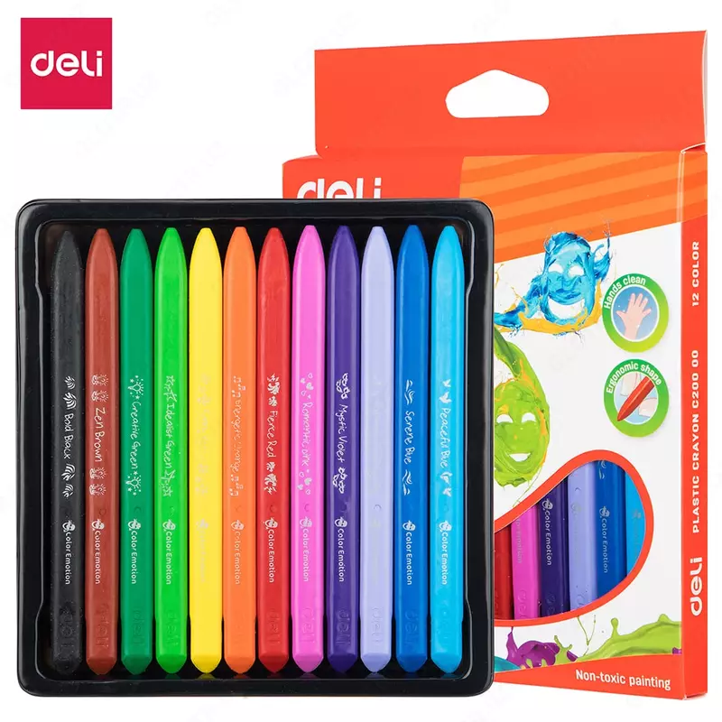 Deli "Color Emotion" mumi rangli qalamlar to'plami 12 dona. (m. - 20000-EC)
