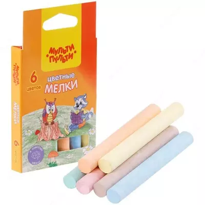 Multi-Pulti rangli qalamlar to'plami "Chetdagi yenot" 6 dona. (m. - TsM_31852)
