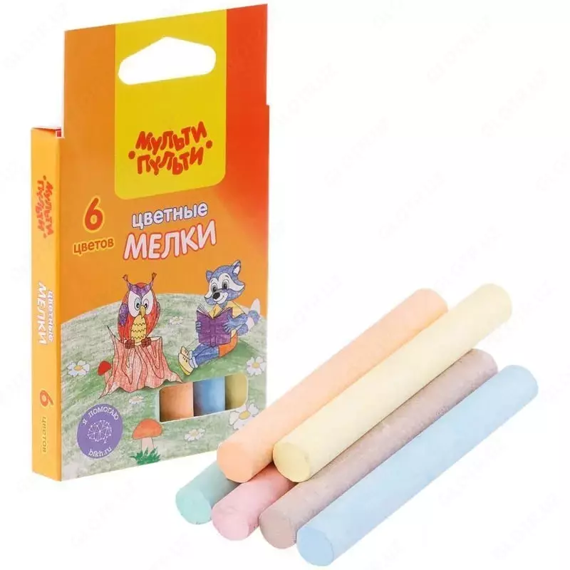 Multi-Pulti rangli qalamlar to'plami "Chetdagi yenot" 6 dona. (m. - TsM_31852)