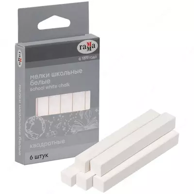 Oq kvadrat bo'rdan qadoqlash Gamma "Maktab" 6 dona. (- 140120202-modda)
