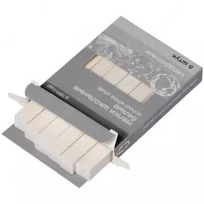 Oq kvadrat bo'rdan qadoqlash Gamma "Maktab" 6 dona. (- 140120202-modda)