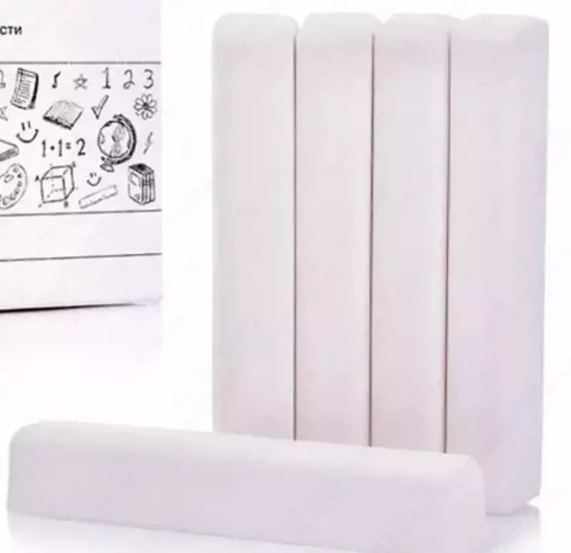 Упаковка белого квадратного мела Гамма "Школьный" 100 шт. (Арт. - 280120211)