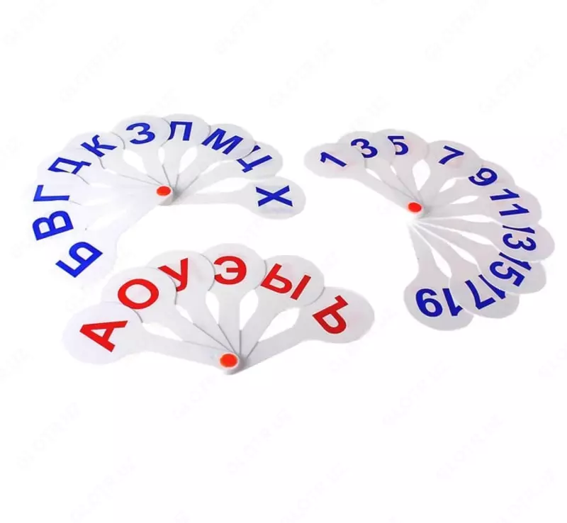 Unlilar, undoshlar va 1 dan 20 gacha raqamlarga ega uchta "Stamm" fan-kasetlari (Art. - VK12)