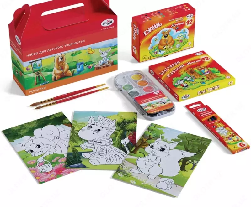 Bolalar ijodiyoti uchun to'plam Gamma "Multfilmlar" 9 ta (Art. - 270420205)