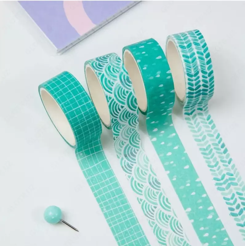 Набор клейких декоративных лент MESHU "Azure" 4 шт. (Арт.- MS_36911)