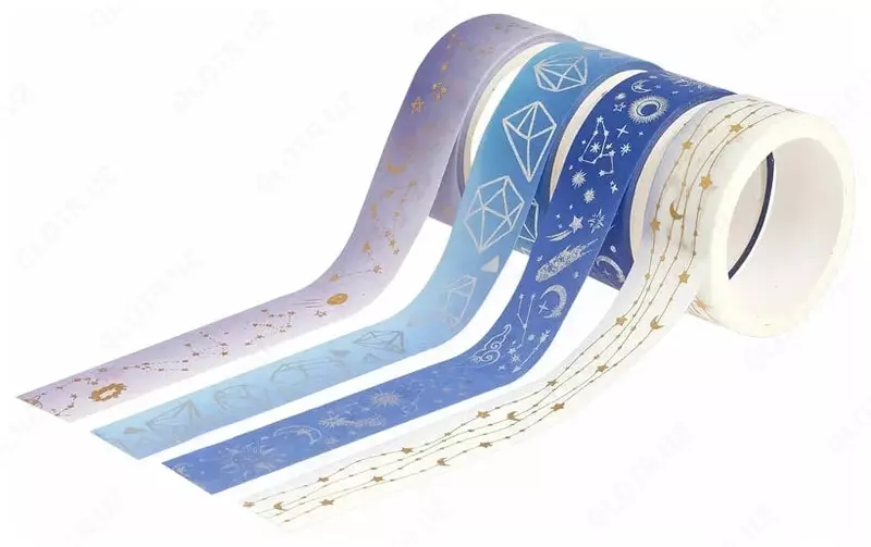 Набор клейких декоративных лент MESHU "Galaxy" 4 шт. (Арт.- MS_36905)