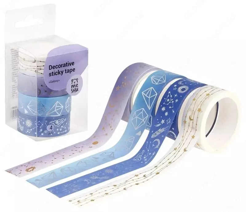 Набор клейких декоративных лент MESHU "Galaxy" 4 шт. (Арт.- MS_36905)