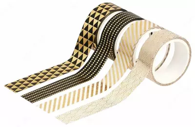 Набор клейких декоративных лент MESHU "Golden shine" 4 шт. (Арт.- MS_36919)