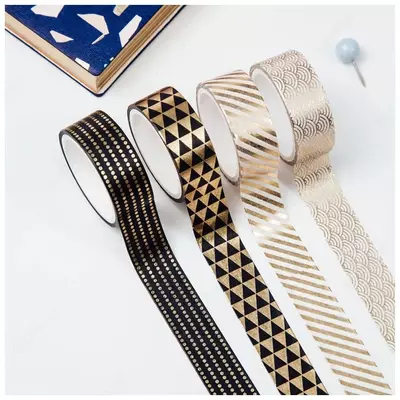 Набор клейких декоративных лент MESHU "Golden shine" 4 шт. (Арт.- MS_36919)