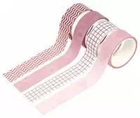 Набор клейких декоративных лент MESHU "Pink waves" 4 шт. (Арт.- MS_36903)