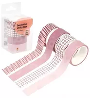 Набор клейких декоративных лент MESHU "Pink waves" 4 шт. (Арт.- MS_36903) - 22 000 сум