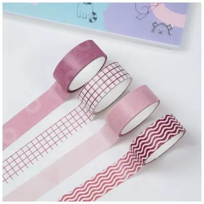 MESHU "Pushti to'lqinlar" yopishtiruvchi dekorativ lentalar to'plami 4 dona. (Mat.- MS_36903)