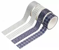 Набор клейких декоративных лент MESHU "Silver shinet" 4 шт. (Арт.- MS_36917)