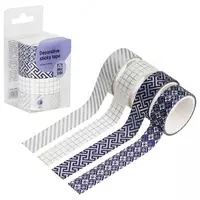 Набор клейких декоративных лент MESHU "Silver shinet" 4 шт. (Арт.- MS_36917) - 23 000 сум