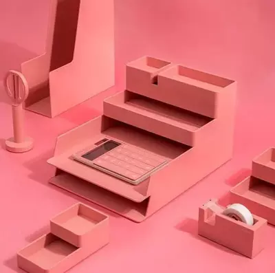 Ofis buyumlari uchun organizator Deli "NS001" 5 bo'lim (Art. - 001-NS-rd) Qizil