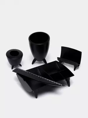 Органайзер для канцелярских принадлежностей O-Life "S-820" 5 предметов (Арт. - 820-Sbk) Черный