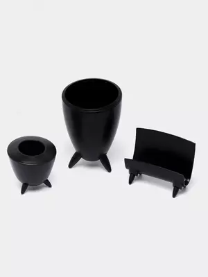 Органайзер для канцелярских принадлежностей O-Life "S-820" 5 предметов (Арт. - 820-Sbk) Черный