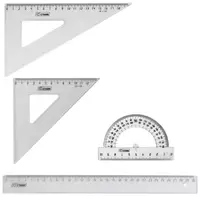 Комплект пластиковых линеек "Стамм" 4 шт. (Арт. - НГ15) Прозрачный