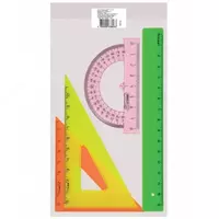 Комплект пластиковых линеек Стамм "Neon" 4 шт. (Арт. - НГ12) Ассортимент - 7 500 сум