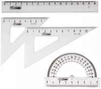 Комплект пластиковых линеек "Стамм" 4 шт. (Арт. - НГ11) Прозрачный