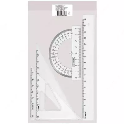 Комплект пластиковых линеек "Стамм" 4 шт. (Арт. - НГ11) Прозрачный