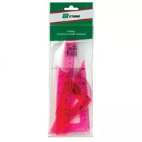 Комплект пластиковых линеек Стамм "Neon Crystal" 4 шт. (Арт. - НГ14) Ассортимент - 12 000 сум