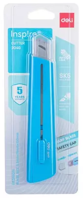 Нож канцелярский "Deli" 0.5 х 18 х 100 мм (Арт. - 2040-bl)