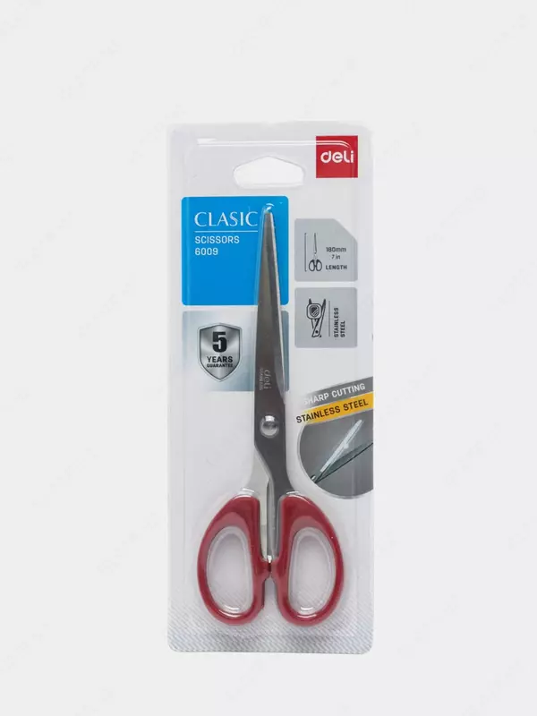 Канцелярские остроконечные ножницы "Deli" 180 мм (Арт. - 6009)