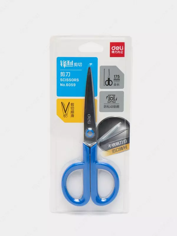 Канцелярские остроконечные ножницы "Deli" 160 мм (Арт. - 6059)