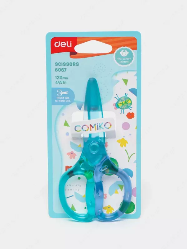 Bolalar uchun kantselyariya qaychi Deli "Somiko" 120 mm (Art. - 6067)