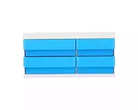 Органайзер для канцелярских принадлежностей Deli "Rio" 4 отдела (Арт. - 25030-EZ) Голубой/белый - 160 000 сум